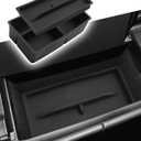 CDEFG Dual-Layer for 2023-2025 2026 Lexus RX 350 Center Console Organizer Tray- RX 5nd Generation Fits All Models Accessories Silicone Armrest Storage Middle Console Insert