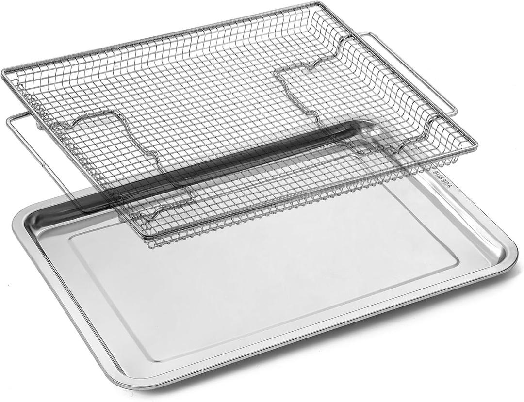 NX-AA5000RS Air Fryer Tray Stove Replacement Parts for Samsung Air Fryer Basket 304 Stainless Steel Samsung 30 Inch Gas Range Oven Air Fryer Rack 20.4 x 13.4 GE PM48X120 Air Fryer Basket 1 Pack