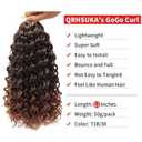 QRHSUKA Curly Crochet Hair GoGo Curl Crochet Hair for Women Ocean Wave Synthetic Bohemian Crochet Braid Water Wave Crochet hair Extensions (12 inch(Pack of 6), T1B/30)