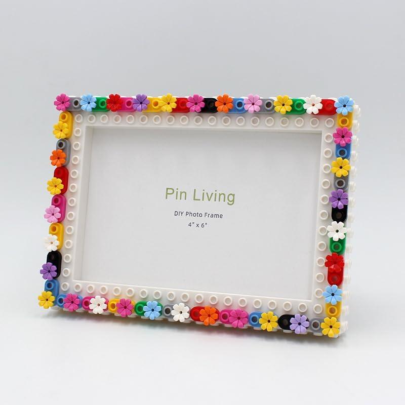 Multicolor Flower Design DIY Photo Frame, 4" x 6", Multicolor Flower DesignTable & wall display