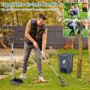 Dog Pooper Scooper, Dog Poop Trash Can Set with Removable Inner Bucket, Long Handle Rake, 150 Waste Bags, Easy Pick Up Poop Scooper, 20L Dog Poop Trash Bin for Small/Large Dog Families