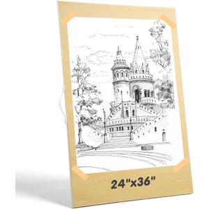Feifeiya Extra Large Drawing Board 24" x 36" Large Sketch Board with Handle for Drafting Art Portable Tool Drawing Painting for Artists School, Class, Studio or Field Use