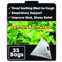 Lemon Balm Tea Bags Pyramid with String - Premium Lemon Balm Herb (Melissa Officinalis) - Health Herbal Tea, Delicate of Lemon & Mint
