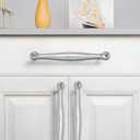 khtumeware 2 Pack 4inch(102mm) Hole Center Brushed Satin Nickel Cabinet Pulls Solid Heavy-Duty Tradition Handles Hardware for Bathroom Dressers Pull cabinets wardrobes Closet Doors