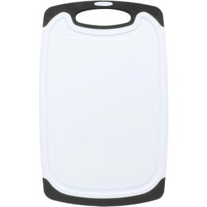 5.9X9.8 inch High-Density Plastic Mini Cutting Board with Built-In Handle - Easy to Clean, Non-Slip Chopping Board for Kitchen - BPA-Free Small Cutting Board and Dishwasher Safe Design