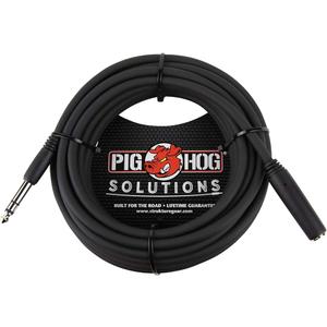 Pig Hog PHX14-25 1/4" TRSF to 1/4" TRSM Headphone Extension Cable, 25 Feet