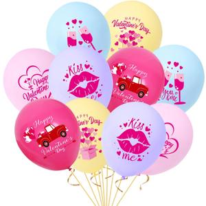 2 x 30pcs 12Inch Valentine's Day Latex Balloons, Valentine's Day Wedding Engagement Party Supplies