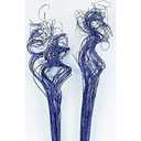 Ting Ting Blue Sparkle Glitter Branches l Vase Filler Wedding Christmas Holiday & Home Decoration 26" Long (2 Bunch)