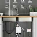 Electric Instant Hot Water Heater Shower Electric Tankless Shower Hot Water Faucet Kitchen Bathroom Instantaneous Water Heater Tap