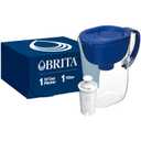 Brita Large Water Filter Pitcher for Tap and Drinking Water with SmartLight Change Indicator, Includes 1 Standard Filter, BPA-Free, Lasts 2 Months, 10-Cup Capacity, Mazarine Blue
