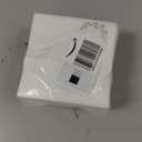 JoyfulArtink 50 Linen-Feel Gold Foil Cocktail Paper Napkins, White and Gold Disposable Cloth-Like Beverage Napkin for Wedding, Anniversary, Birthday Party (5"x5" Fold, Pack of 50)