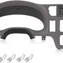 G-PLUS Dash Trim Bezel Cover Compatible with Chevy Blazer S10 GMC Jimmy S15 Sonoma 1998-2004 (Not Fit Double Din) Light Gray (Single Din, Light Gray(AMZ))