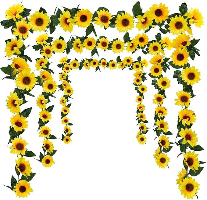 3 Pack Artificial Sunflower Table Decor Large