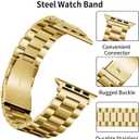 BINLUN Compatible with Apple Watch Band 49mm 46mm 45mm 44mm 42mm 41mm 40mm 38mm Stainless Steel Metal Watch Strap with TPU Watch Case Compatible with iWatch Series Ultra/11/10/9/8/7/SE2/SE/6/5/4/3/2/1