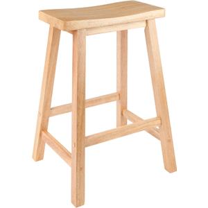 Winsome Satori Saddle Seat Counter Stool, for Kitchen, 24", Natural