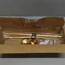 Standard Decorative Curtain Rods for window 30 to 55, 3/ 4 inch Adjustable Curtain Rods，Heavy Duty Drapery Rods, Gold