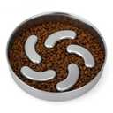 Slow Feeder Dog Bowl Stainless Steel, Heavy Duty with Non-Slip Base Dog Food Bowls for Small Medium Large Breed Size Dogs to Slow Down Eating