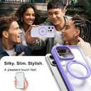 ZHK 360 Rotatable Ring for iPhone 11 Pro Max Case Magnetic, [Military Grade Drop Proof] [Translucent Frosted Back Panel] Slim Non-Slip Matte Phone Case for iPhone 11 Pro Max 6.5'', Light Purple