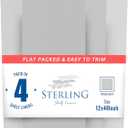 Sterling Shelf Liners Wire Shelf Liner - Flat Packed - for Closets, Pantry and More - Plastic Closet Liner for Shelves - Easy to Trim - Wire Rack Cover - Closet Shelf Liner - Clear, 12x48 Inch 4pcs