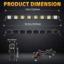 AUXTINGS 52 inch 240W LED Light Bar with DT Wiring, Straight Curved Adjustable, Spot Flood Beam Off Road 4X4 Waterproof Driving Fog Lights for 12V 24V Vehicle 4WD Car UTV SUV Truck Tractor Trailer