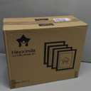 11x14 Shadow Box Picture Frames 4 Pack, Wooden Display Cases with Linen Board, Use as 9x12 Frame with Mat or 11x14 without Mat, 1.0" Interior Depth for Flowers Memorabilia Collectibles, Black