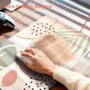 iCasso Heated Mouse Pad Hand Warmer, Heated Desk Pad, 35.4" x 15.7" Warm Desk Protector Mat with 4 Heating Levels for Computer Keyboard, XXL Large Mousepad for Home Office Work (Morandi)