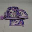3PCS Cat Backpack for Girls, 16" Sequin Unicorn Bookbag and Lunch Box for Kids, Water resistant Preschool Backpacks for Elementary Students