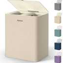 Kitsure Laundry Basket 95L  Large Laundry Hamper with Lid, 2-Compartment Divided Clothes Sorter with Removable Hamper Bags, Beige Organizer for Laundry Room, Bathroom & Bedroom, 22.2" x 16" x 27.4"