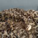 XeGe Faux Fur Leopard Print Bean Bag Chair Cover (No Filler), Fluffy Stuffed Animal Storage Cheetah Bean Bag Home Decor, Furry Fuzzy Big Beanbag Cover for Adults Teens Kids Girls, Anti-slip, Brown (Large(38"x38"x40"))