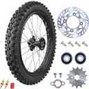 2.75x17 70/100-17 Front Wheel Tire Rim Inner Tube for 110cc 125cc 140cc 150cc SSR Motorsports SR150 TaoTao DB17 DB27 Apollo KLX140R KX85 KX80 Baja Motorsports DR90 irt Pit Bike Motorcycle