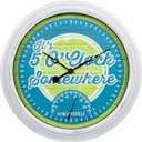 La Crosse Technology 433-3841MV2T 15.75" Indoor/Outdoor Quartz Clock with Temp-Margaritaville Its 5 OClock Somewhere