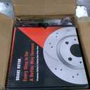 MOTOREVO Front Brake Pads and Rotors Compatible with Silverado 1500 [ 2005-2018 ], [ ONLY for 330mm13in ] Automotive Replacement Brake Kits Vented Slotted Drilled Discs and Ceramic Brake Pads