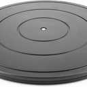 16Inch Lazy Susan Turntable - Heavy Duty Rotating Swivel Steel Ball Bearings - Flat Base Stand for TV/Computer/Monitor/Arts/Crafts/Bonsai/Christmas Tree/Cabinet Organizer(Plastic&Black)