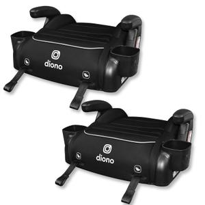 Diono Connect3 RXT Backless Booster, Pack of 2, Slim Fit 3-Across in Many Mid-Sized Sedans and SUVs, for Children from 40-120 lbs., Lightweight with Latch connectors, Black Storm, Manufacturing Date 2026/04/12
