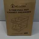 Incostar 2 Tier Pull-Out Organizer for Bathroom Kitchen, Under Sink Storage with Dividers, Ideal for Cabinet, Cupboard Organization, Slide-Out Clear Storage, 2 Pack
