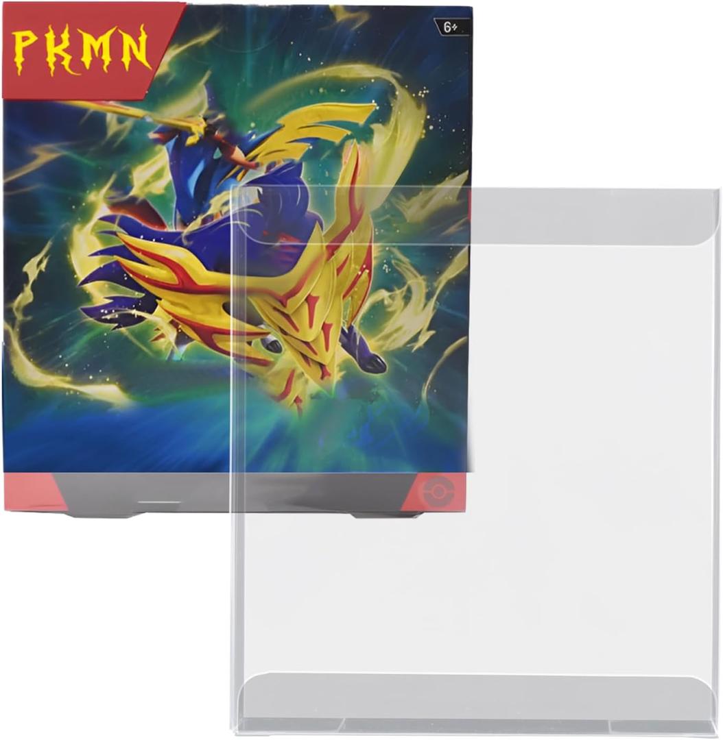 10 pack Protective Clear Case Compatible for Pokemon New SV8 Booster Bundle Boxes