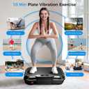 AoraPulse Vibration Plate Exercise Machine, Vibration Plate for Lymphatic Drainage Weight Loss, 400 Lbs Capacity Full Body Workout Vibrate Fitness Platform for Home Women Men