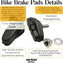 2 x C Brake Pads for Road Bike BMX City Bicycle Brake Pads Replacement Brake Shoes 48mm, Pair