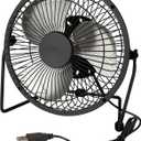 Honey-Can-Do OFC-04476 Compact USB Powered Desk Fan, 7.1x3.54x7.3", Black