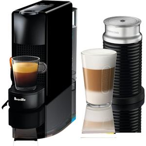 Nespresso Essenza Mini Espresso Machine by Breville with Milk Frother,20.3 fl oz, Piano Black