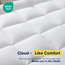 Ultimate Comfort and Cooling: 100% Cotton 2" Thick Twin XL Mattress Topper - Luxurious Softness, Good for Back Pain, Revolutionary Cooling Technology, No-Slip Design, Ideal for Deep Sleep Mattress Pad