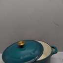Mueller DuraCast 6 Quart Enameled Cast Iron Dutch Oven Pot with Lid, Heavy-Duty, Oven Safe up to 500 F & Across All Cooktops, Wedding Registry Ideas & Gifts, Emerald