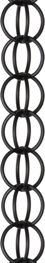 Monarch Rain Chains Aluminum Ring Black Rain Chains for Gutters  8.5 ft Black Decorative Rainchain Outdoor Durable Heavy Duty Gutter Chain Downspout, Modern Rainchains for Outside