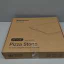 Large Pizza Stone, 16"x14" Rectangular Pizza Stone for Oven Grill BBQ, Baking Stone for Pizza Bread, Unique Built-in 4 Handles Cooking Stone, 16" x 14" x 0.67"