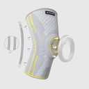 The Innovative Knee Support with Patella Gel Pad & Spring Stabilizers – Non-Slip Knee Sleeve for Men & Women, Perfect for Arthritis, Meniscus Tear, ACL, Joint Pain Relief & Sports Recovery (Gray Yellow, XL)