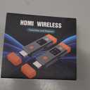 Wireless HDMI Transmitter and Receiver 328ft/100m Extender 4K Decode Input 1080P Output Plug&Play Portable 2.4G/5.8G for Video and Audio to Monitor from PC/Projector/TV Box,with LED Display (Orange)