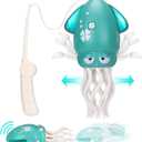 Palksky Dancing Squid Baby Toy in Tummy Time,Magic Electric Octopus Automatic Obstacle Avoidance Toy with Light & Music,Crawling Toys for Learning to Walk,Green