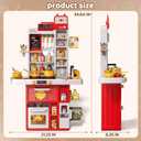Kids Kitchen Set, 88PCS Play Kitchen Set for Toddlers 3-5, Cooking Stove,Toys Accessories with Light and Sound, Pretend Kitchen Toys Birthday Gifts Playset for Girls 1 2 3 4 5 Year Old