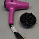 Conair Hair Dryer with Retractable Cord, 1875W Blow Dryer, 3 Heat Settings, 2 Speeds, Blow Dryer with Diffuser and Concentrator Attachments, Ionic + Tourmaline Technology, Pink