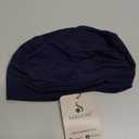Chemo Hats Solid Sleep Cap Women's Bamboo Soft Headwear Cancer Cap Chemo Headwear Women (One Size, Dark Blue)